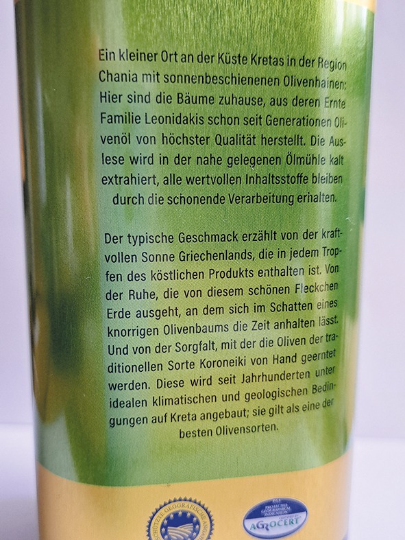 Storytelling und Produkttext für Olivenöl von Kreta